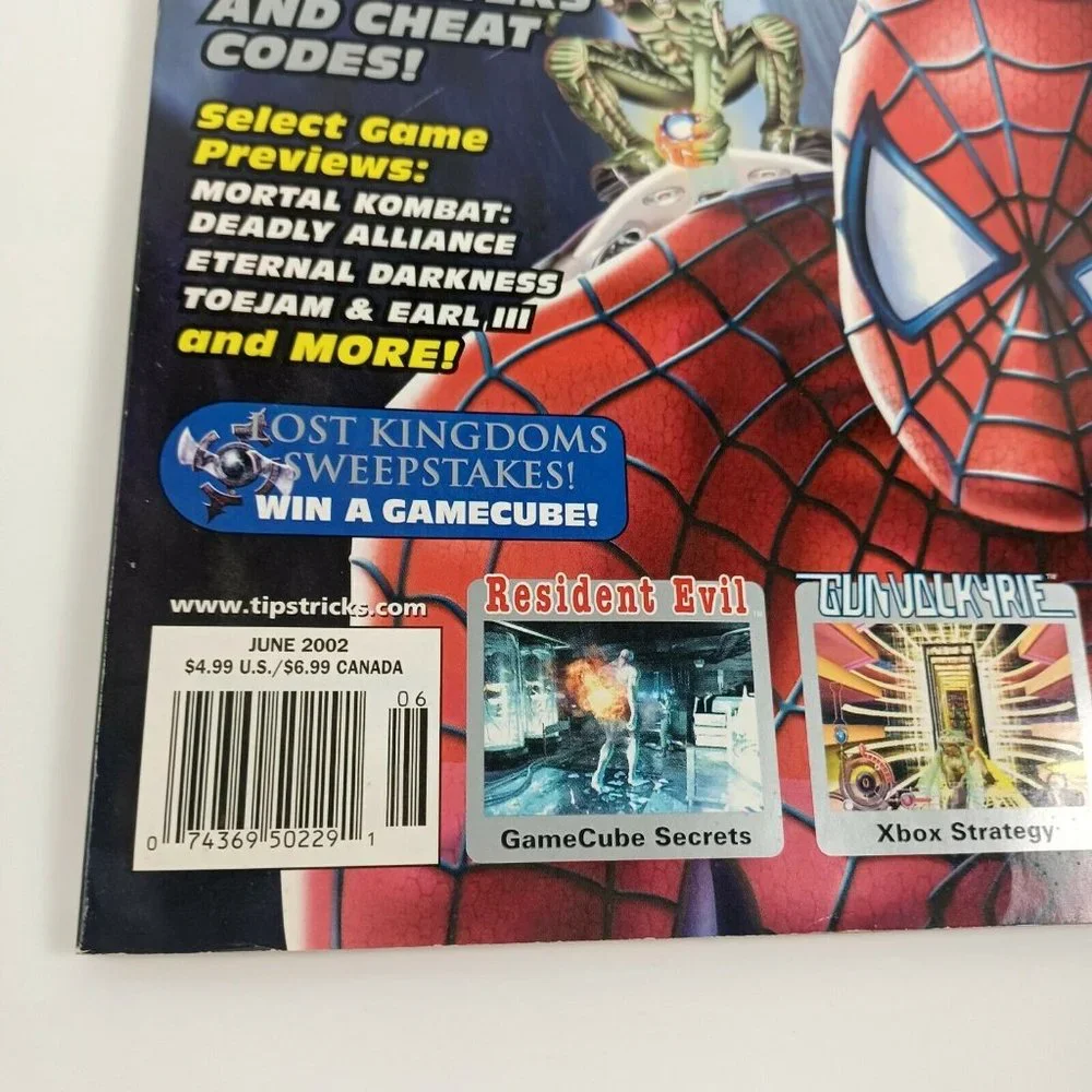 Tips & Tricks Magazine Spiderman Issue 88 June 2002 Video Game Tips *MINOR WEAR*
